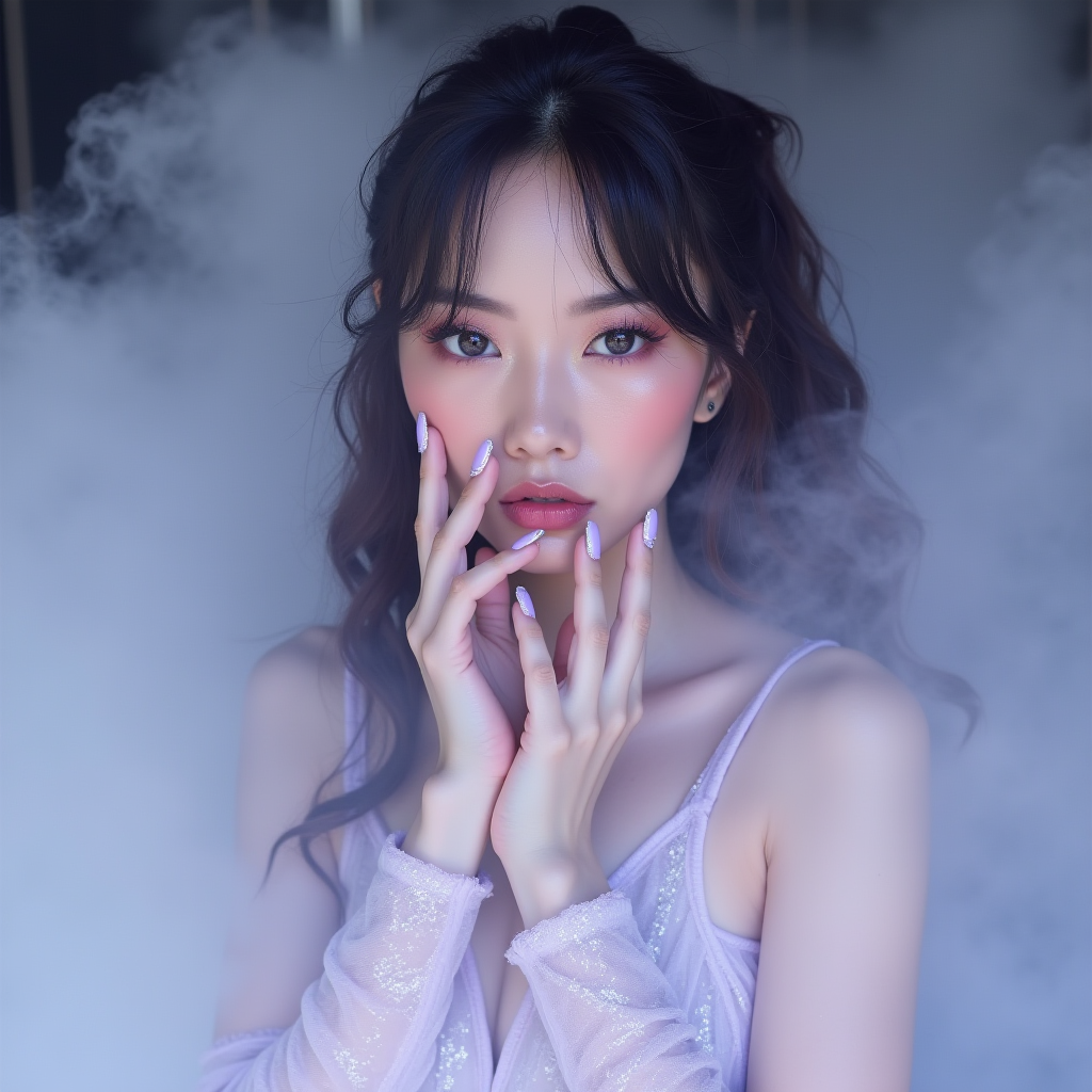 Lilac fog nails