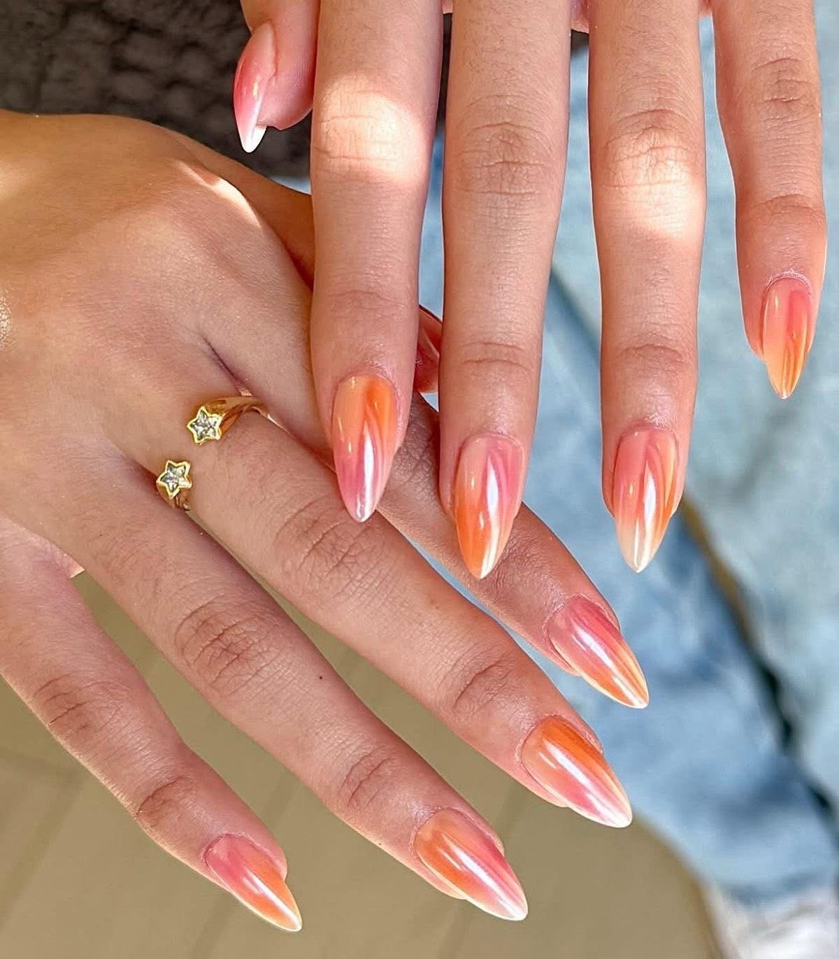 Sunset glazed nails